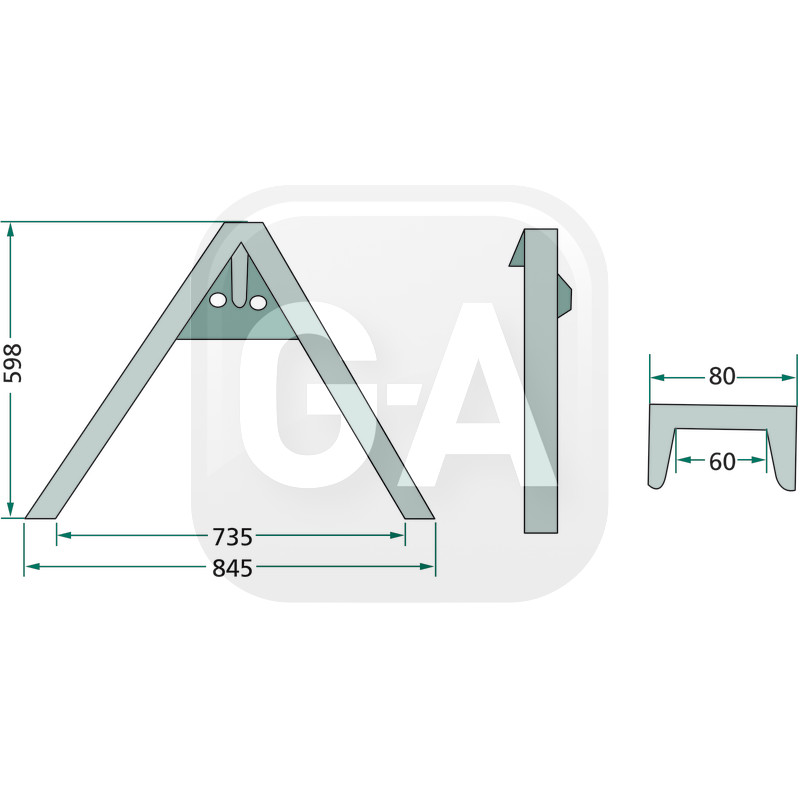 Triangle attelage